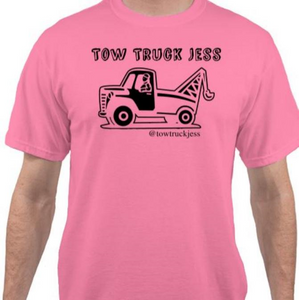 A FREE Pink Bracelet with Tow Truck Jess Pink T-Shirt w/Wrecker Logo