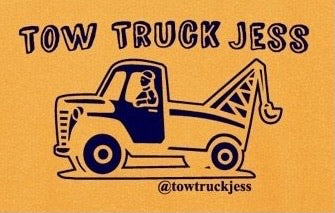 A Free Bracelet with Long Sleeve Yellow Gold Tow Truck Jess T-Shirt w/Wrecker with Navy Logo