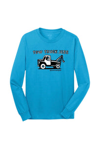 A Free Bracelet with Long Sleeve Aquatic Blue 2-Tone Tow Truck Jess T-Shirt w/Wrecker Logo